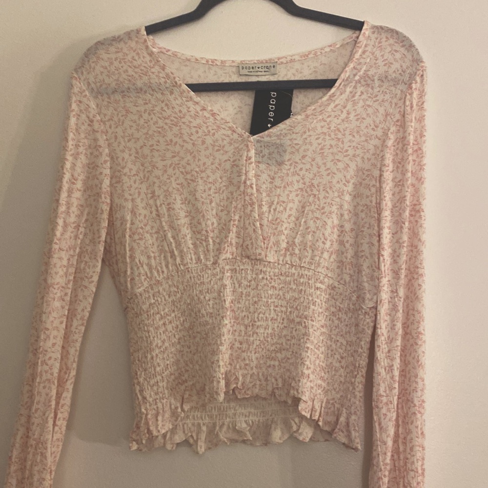 pink floral long sleeve